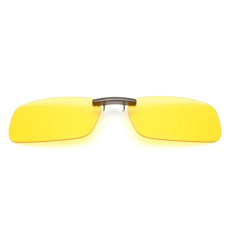 Effektivt unisex polariseret klip på solbriller nærsynet kørsel nattesyn linse anti-uva cykling ridning solbrille klip: Gul natchauffør