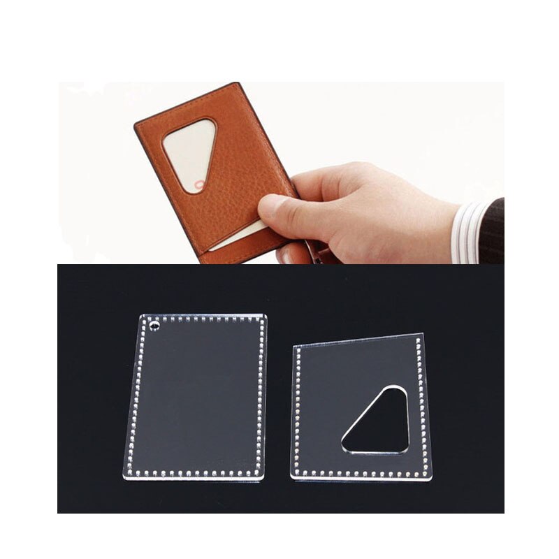 DIY card package Template Clear Acrylic durable Leather Pattern Leathercraft 10x6.7x1cm