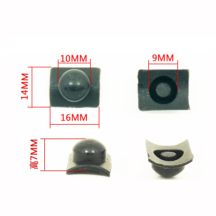 10 Pcs Schakelaar Accessoires Voor Oplaadbare Led Zaklamp Tail Rubber Waterdichte Knop Centrale Switch Knop Accessoires: diameter 10MM