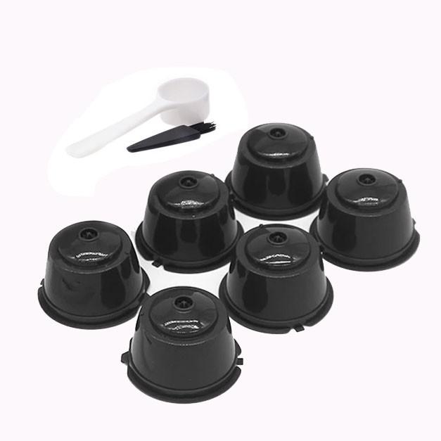 Cápsula de café nestlé dolce gusto, cápsula rellenable nespresso, filtro de café, herramienta de café reutilizable, 3/6 Uds., rápida: 6pcs black