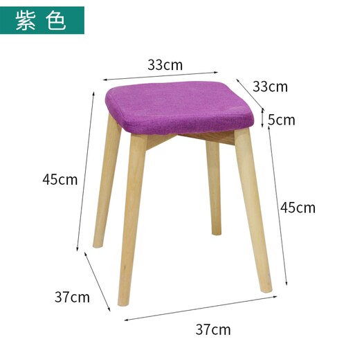 Wooden bench art stools fashionable household square stool sofa chairs benches vanity chair kids Minimalist Modern: F