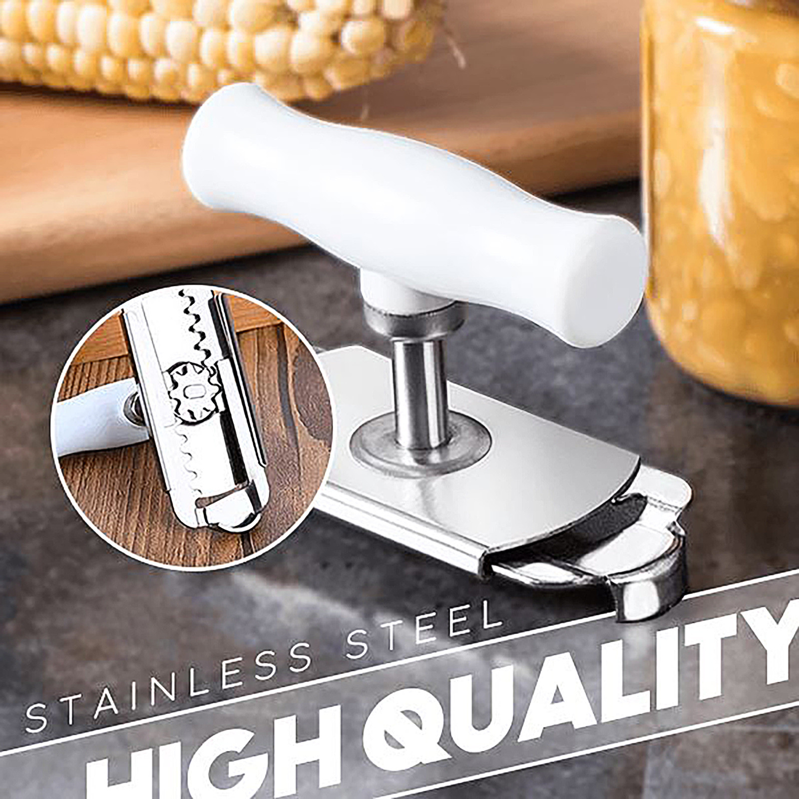 Adjustable Stainless Steel Can Opener Mini Jar Openers Manual Spiral Seal Lid Remover Bottle Opener Kitchen Gadgets Openers