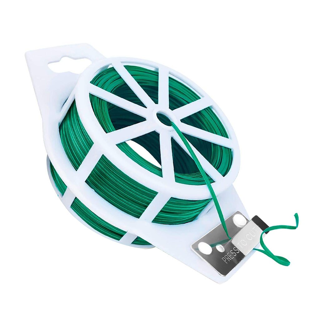 100M Multifunctional Garden Cable Tie Plant Twist Tie With Cutter Gardening Reusable Plant Wire Cable Binding Rope With Slicer: 50M