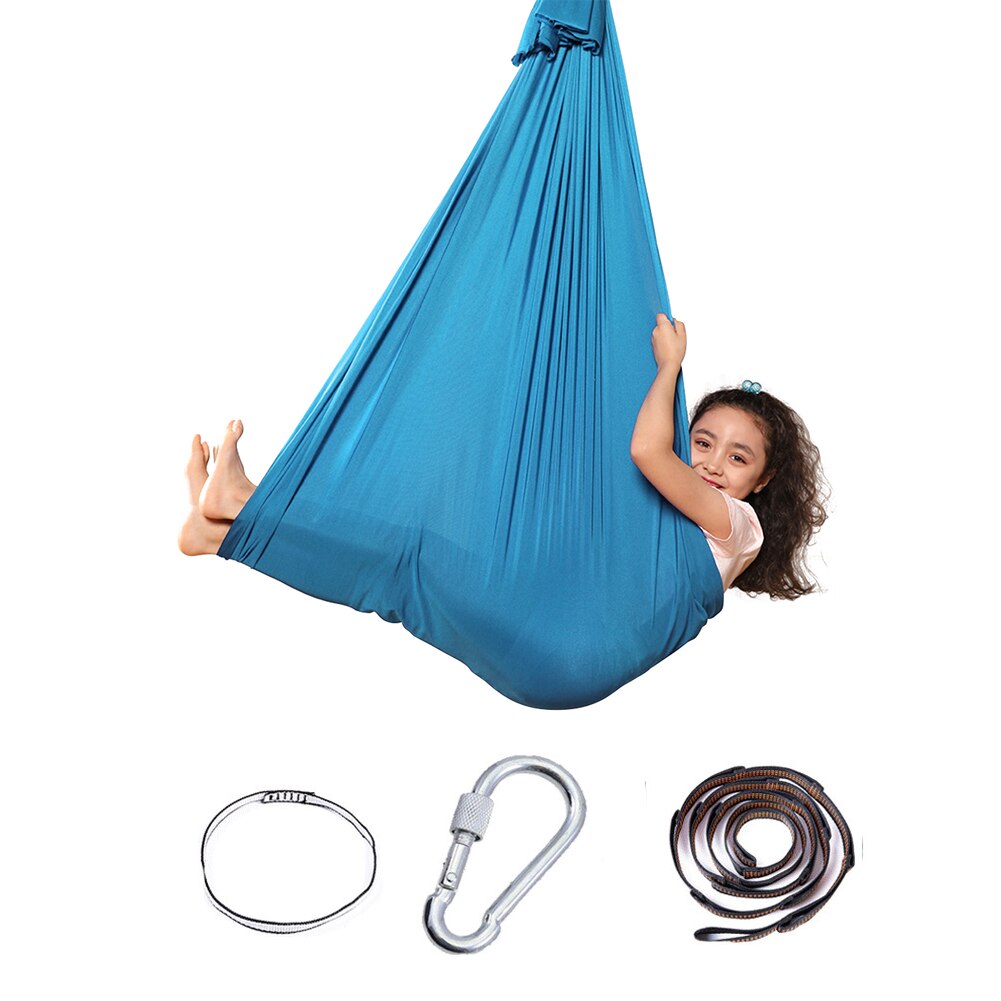 Kid Zintuiglijke Swing Indoor Yoga Hangmat Therapie Seat Stoel Huis Cuddle Swing Geweldig Voor Autisme Adhd Verwerking Stoornis: SKy Blue