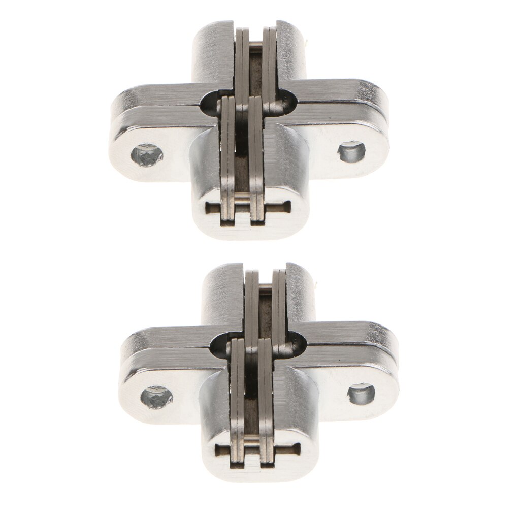 2x High Brushed Folding Door Hinge Built-in Concealed Hinges Removable Pin Cross Slow Shut 7KG/10KG Furniture Hardware