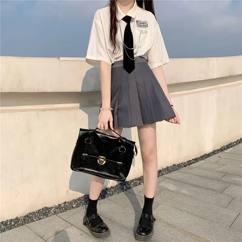 Uniforme JK para niñas, corbatas simples negras con cremallera para hombres, mujeres, estudiantes, puesta en escena, corbata mate, accesorios de disfraces,