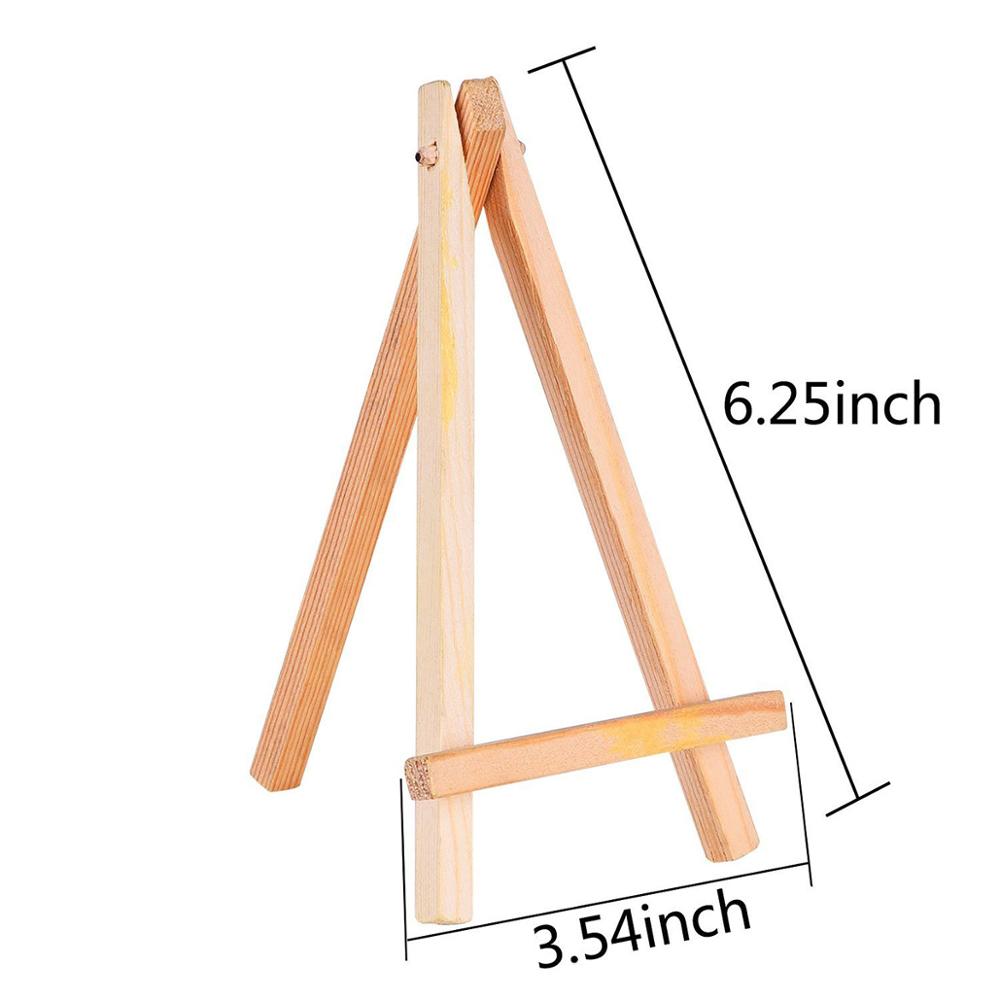 Mini Wooden Easel Small Wood Display Stand for Artist Painting, Business Card, Displaying Photos, Decorative Plates and More: L