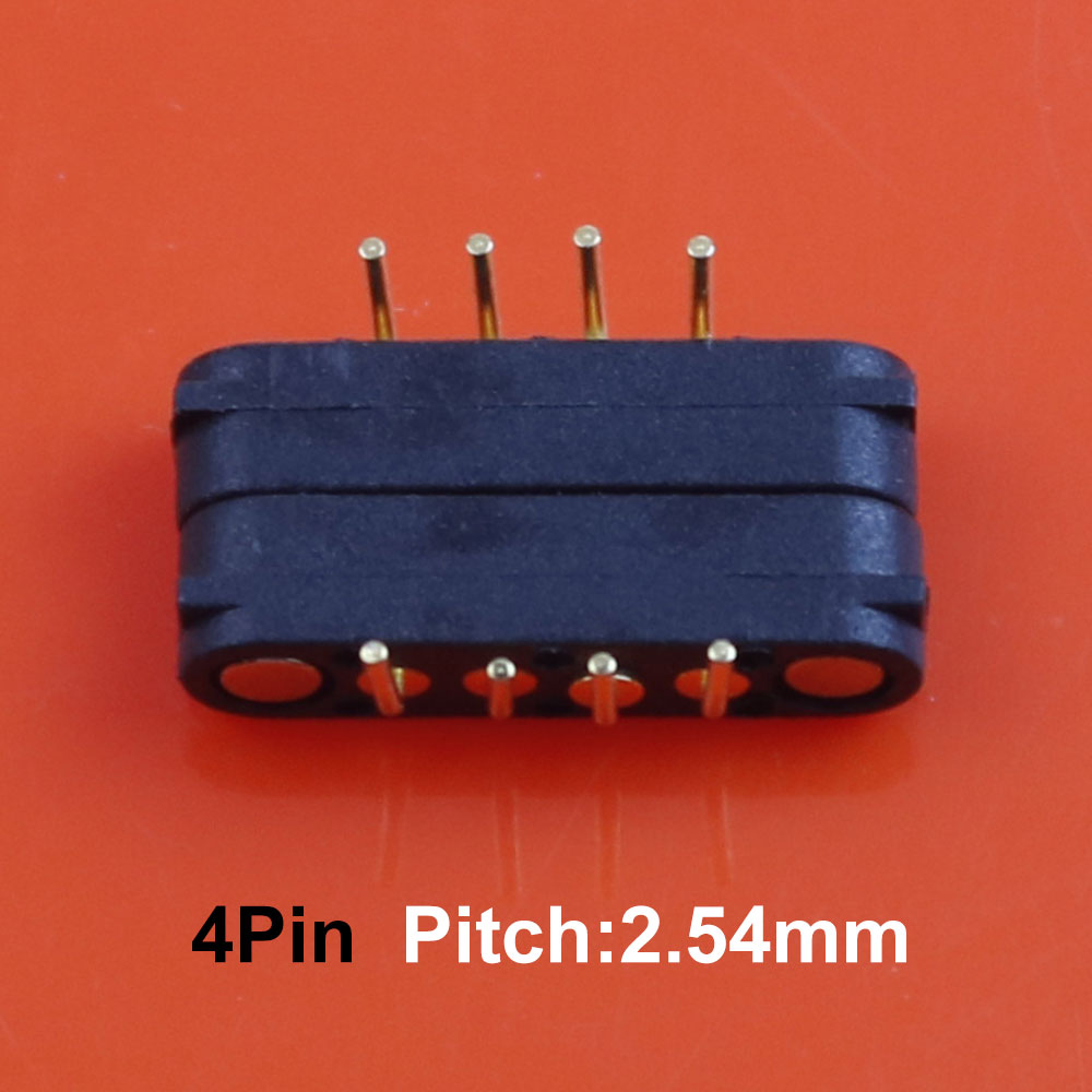 JCD 1Pair Waterproof Magnetic Pogo Pin Connector 2 3 4 5 Pin Male Female Spring Loaded 2A 36V DC Power Socket Charge Probe: Brown