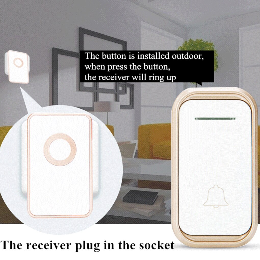 Wireless Doorbell 38 Ring Doorbell ,Waterproof 300M Range Doorbell ,Smart Doorbell Anti-Theft Household Ring Doorbell Anti-Theft