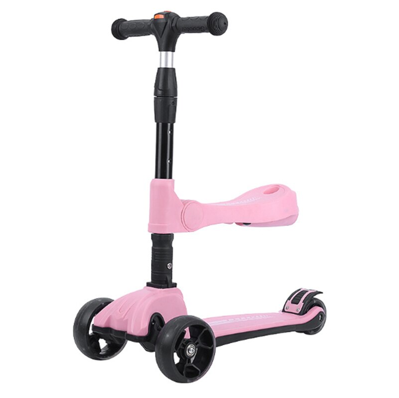 Hoverboard E Skate Elettrici per I Bambini Musica Spray 3 Ruota T-bar Regolabile Equitazione Calcio Hoverboard E Skate Elettrici Pieghevole di Musica di Bluetooth LED DELL'UNITÀ di elaborazione Lampeggiante: Pink