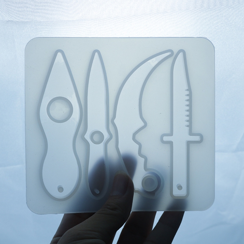 Silikonform für kleine verteidigungsmesser, diy-bastelarbeiten, herstellung von kristall-epoxidharzform