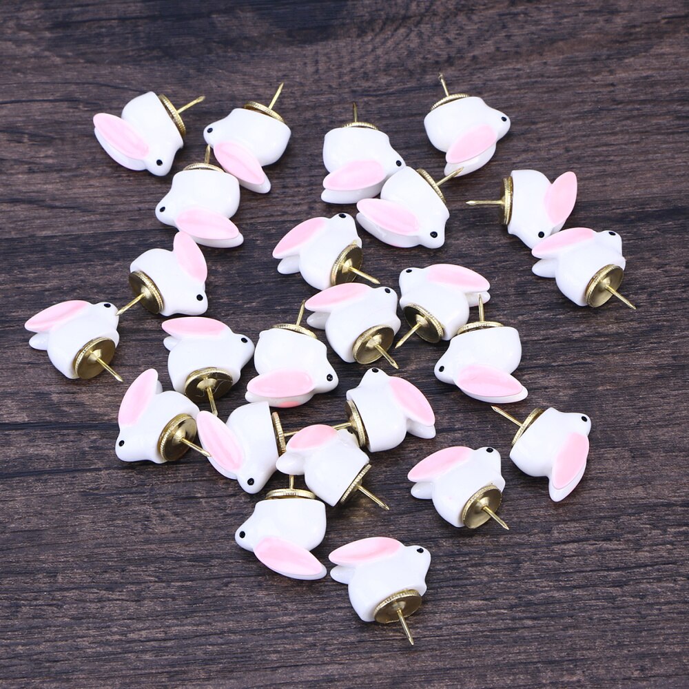 24 Pcs Thumbtacks Adorable Bunny Push Pin Wall Push Pin Drawing Pin for Display Board Calendar Maps: Default Title