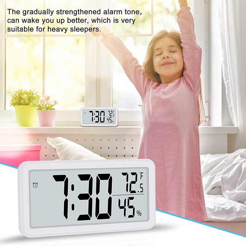 Digital Alarm Clock,Desk Clock,Battery Operated LCD Electronic Clock Decorations for Bedroom Kitchen Office