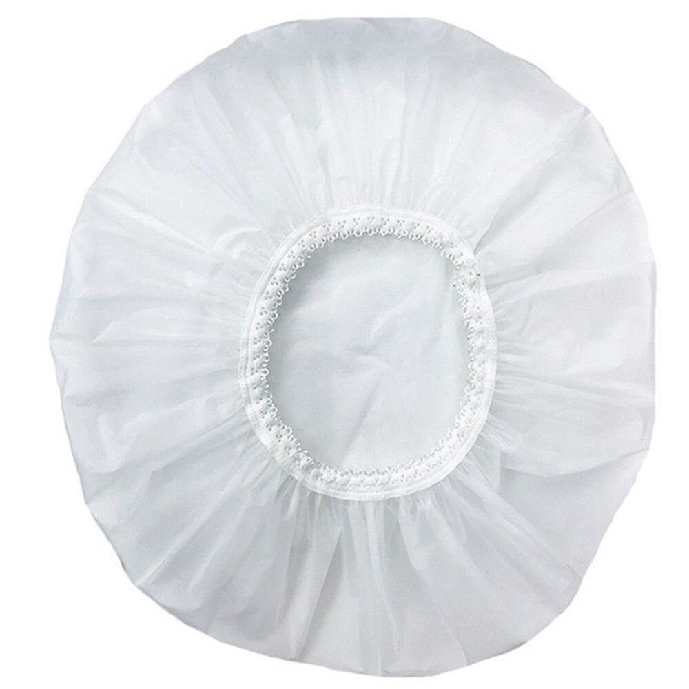 Gorros de baño impermeables para el hogar, elásticos, para Hotel, varios colores: White