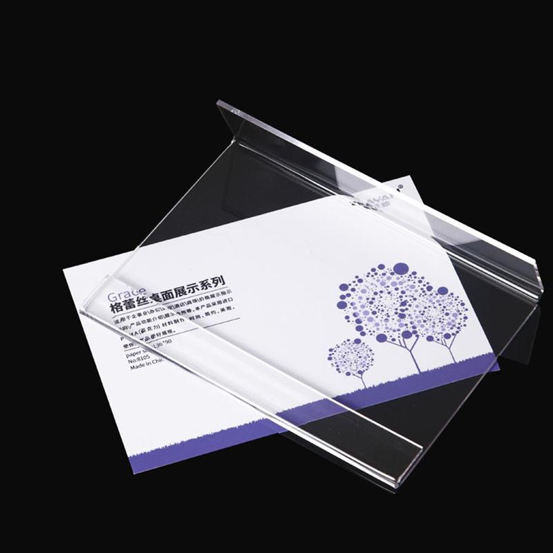 10 Pcs 4*6CM L Label Holder Acrylic Label Price Tag Stand Frame Table Sign Desk Frame Label Holder Display Stand Label Case M7L5