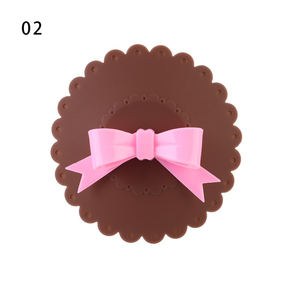 1 PC Silicone Cup Lid Bowknot Lace Sealed Anti-Dust For Tea Coffee Cup Cover Drink Ware Parts Cute Reusable Fashionable: type 2