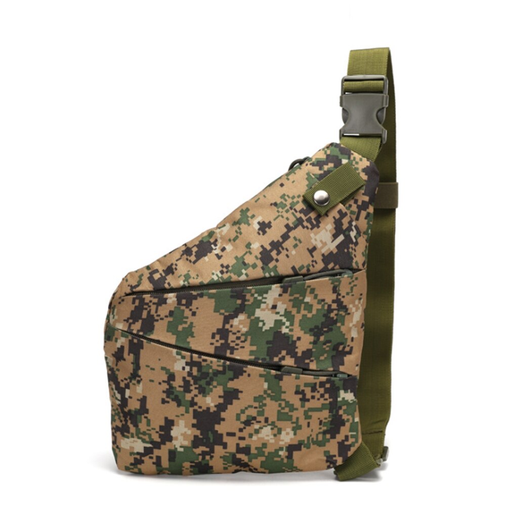 Bolso de hombro de bolsillo Personal para hombre, bolsa cruzada de pecho antirrobo, impermeable, informal, para deportes de ciclismo: Woodland Digital