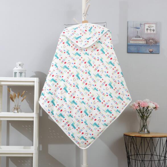 Baby slaap zak Catoon Kids Hooded Strandlaken Deken Baby Spullen Voor Pasgeborenen Verpleging Multifunctionele YMM040: YMM034A-90X90cm
