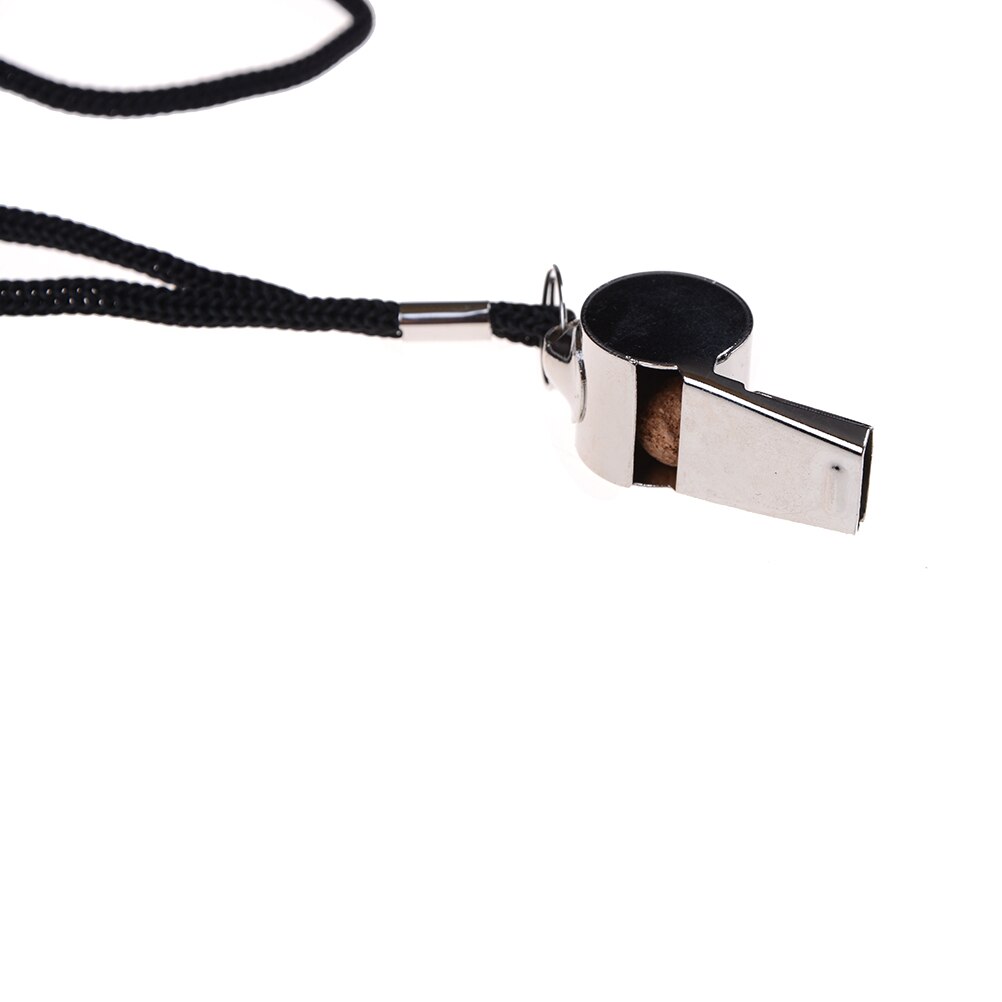 1PCS Metal Referee Whistles Coach Whistles with Lanyard for Football Coaches and Officials