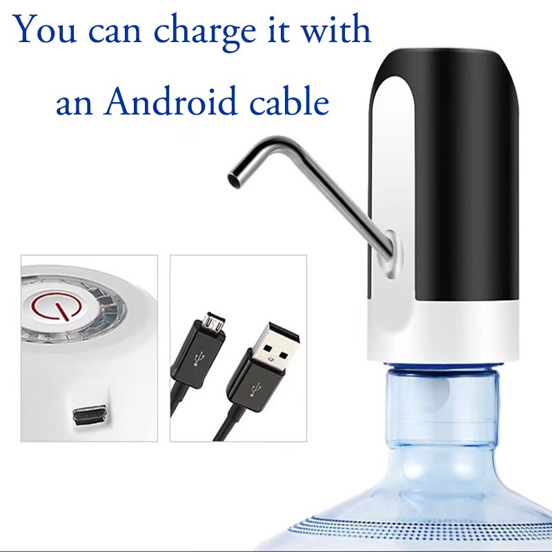 Dispensador de agua eléctrico USB, dispositivo de bombeo de agua potable con botón, botella automática, para hogar, escuela y oficina