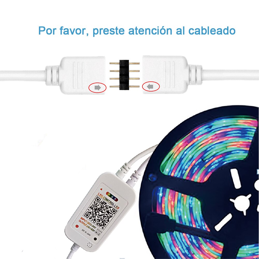 Bluetooth musikk rgb ledet kontroller Dobbel signal lydsensor med  ir 40 nøkler til 5050 3528 ledet rgb stripe lys ios / android  dc5v-24v