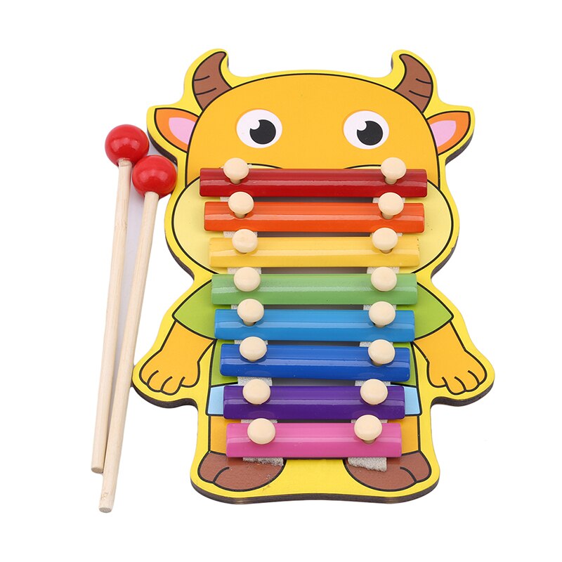 Animal Octave Children Musical Toy Rainbow Wooden Xylophone Instruments Children Music Instrument Learning Education Puzzle Toy