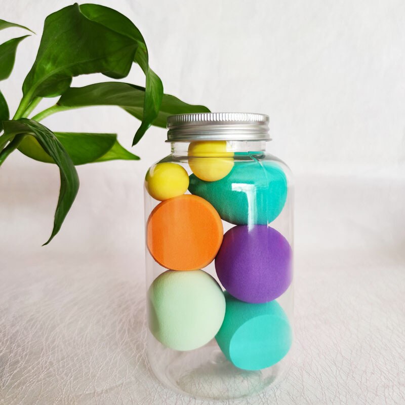 5/7Pcs Beauty Egg Set Gourd Water Puff Makeup Puff Set Colorful Cushion Cosmestic Sponge Egg Tool Wet and Dry Use Makeup: Mix 7 pcs