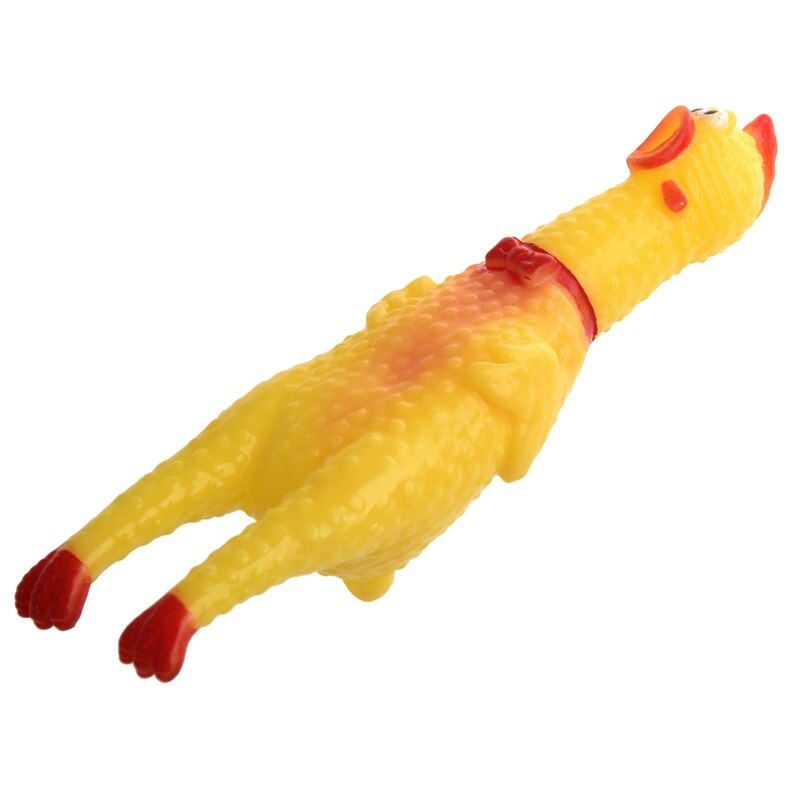 Geel Rood Zacht Plastic Squeeze Snerpend Kip Speelgoed