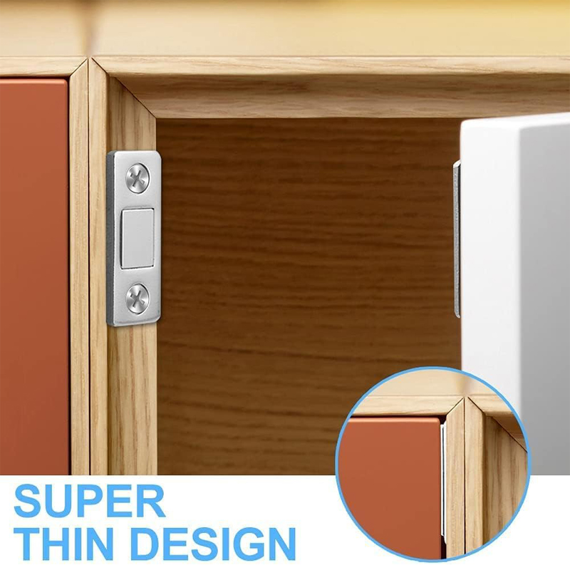 Loquets magnétiques puissants pour armoire avec vis, aimants de porte Ultra-fins, arrêt d'aimant adhésif Invisible pour fermeture de placard à tiroirs