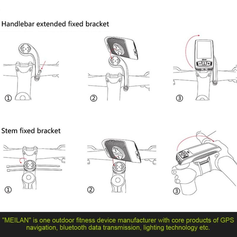 Bike Computer Mount Holder Extender Bicycle Holders Stand Support Meilan C2 For Speedometer Odometer(No Cycling Computer)