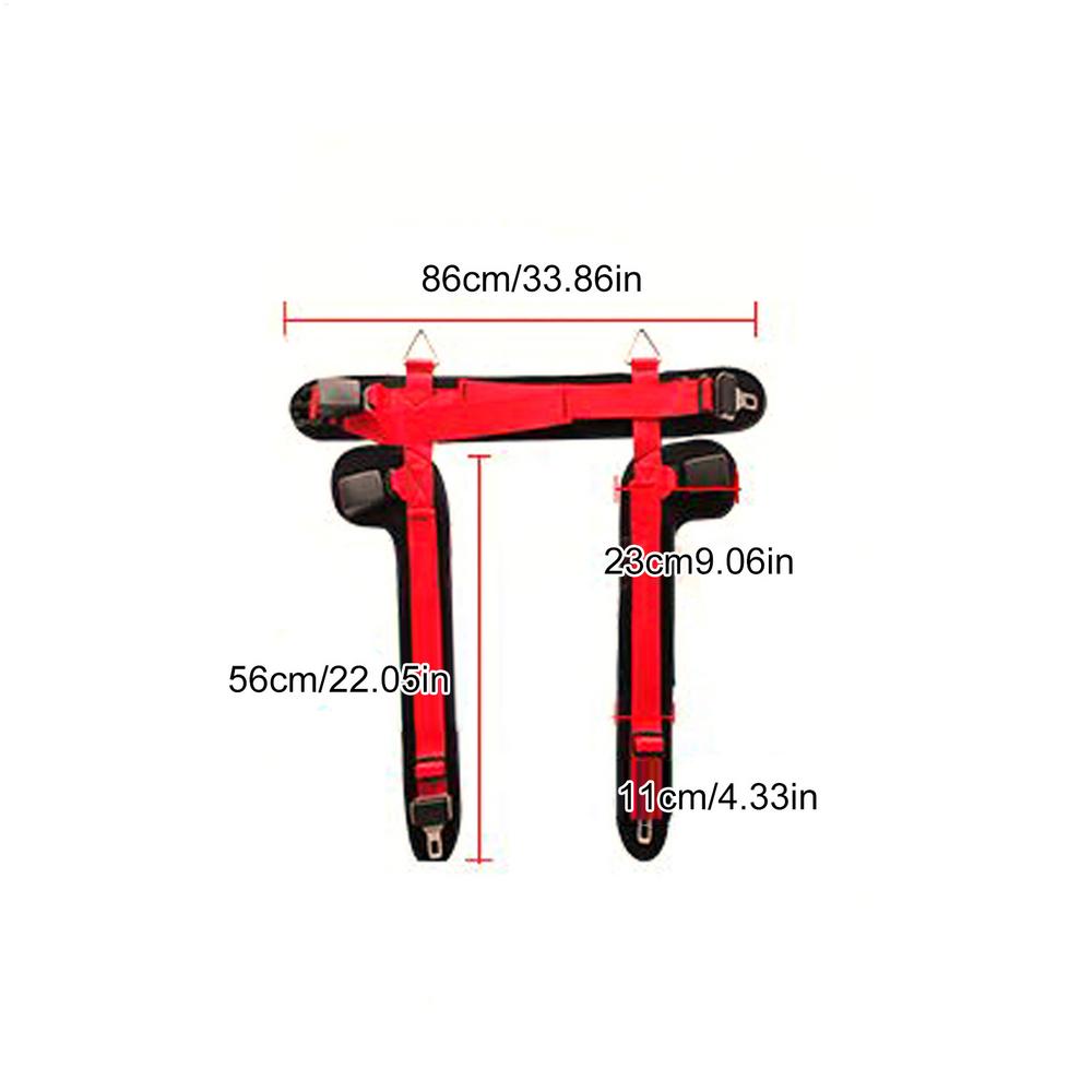 Adjustable trampoline safety harness for children, double buckle, waist belt, thick cushion support, , 160 lb weight limit: Green