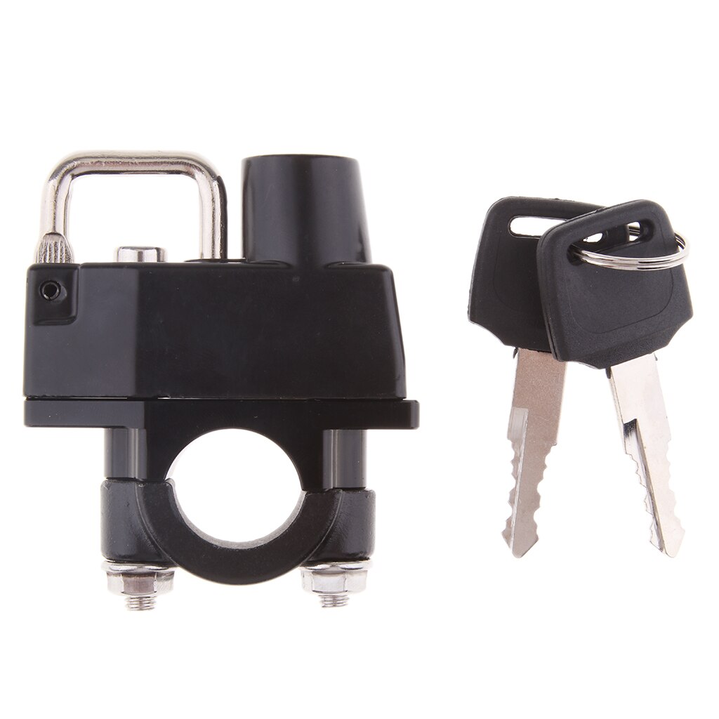 Universeel zwart motorhelm slot voor buis/stuur 7/8 inch 22mm