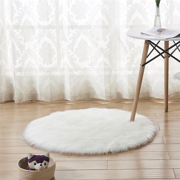 45X45cm Pluche Lange Wol Faux Fur Tafel Mat Baby Photo Props Baby Foto Achtergrond Mat Winter Dikke Warme Deken: white