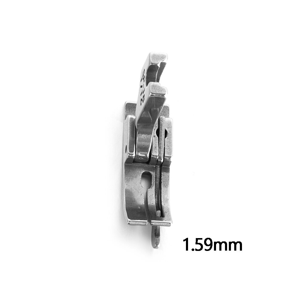 Pied-de-biche en métal pour Machine à coudre industrielle 1/4, 1/8, 3/8, 1/16, 3/16, 5/16, 1/32, SP-18, bord mobile, aiguille simple, 1 pièce: 1.59mm