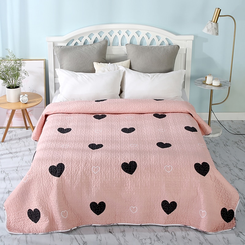 Sommer lyserød bomuld / polyester dyner 1 stk. dobbelt størrelse studenter dyner sofa tæppe sengetæppe sengetæksark sengetøj sengetæpper #sw