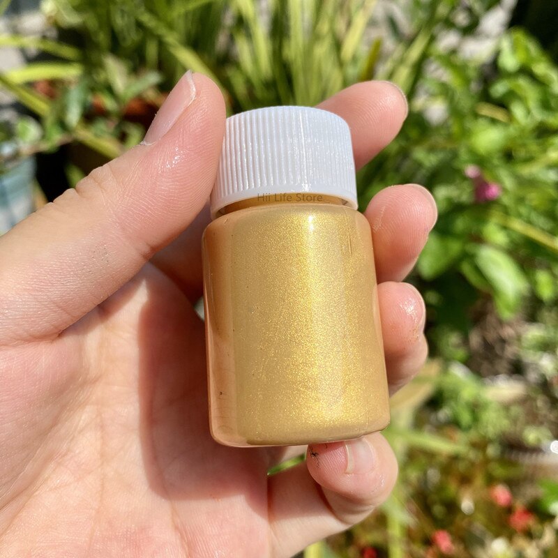 20Ml Gold Metallic Acryl Verf Waterdichte Niet Vervaagd Voor Beeldhouwwerken Coloring Diy Handgeschilderde Kleding Vloeibare Graffiti Pigmenten: Yellow gold  20ml