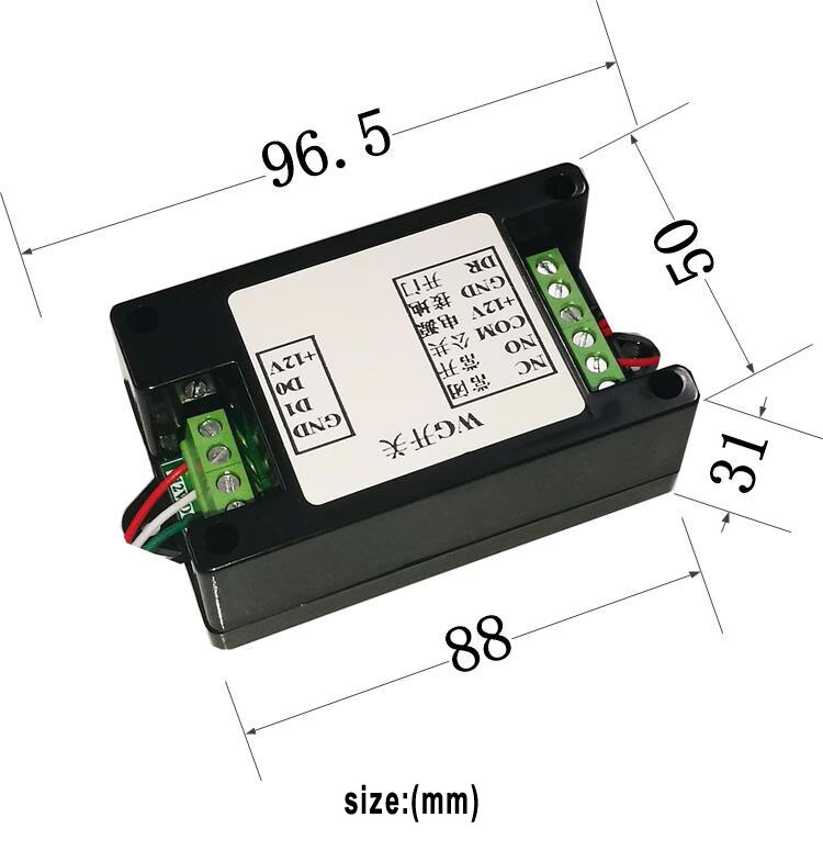 Wiegand signal for at skifte wg relæoverføringsmodul tør kontakt switch suit til rfid læser / finger / ansigt enhed output wg format
