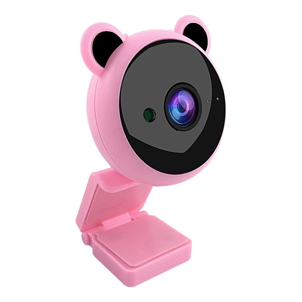 1080P Web Camera With Microphone Web USB Camera Full HD 1080P Cam Webcam For PC Computer Live Video Calling Work: pink