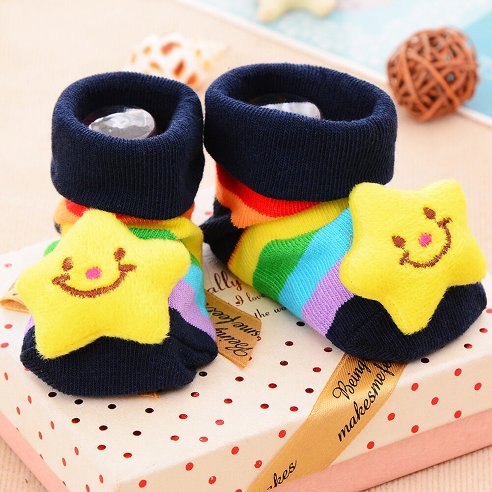 6 Paare/los Neugeborenen Baby Socken Herbst Frühling Junge Mädchen Baumwolle Gestreiften Socken freundlicher Winter warm Dicken Zubehör Für 0-18 monate