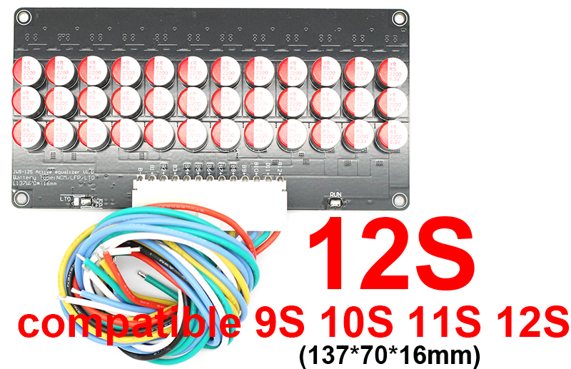 1A 3A 5A 6A Balans Li-ion Lifepo4 LTO Lithiumbatterij Actieve Equalizer Balancer Board Condensator 3S 4S 5S 7S 8S 10S 16S 20S BMS: green / 10A