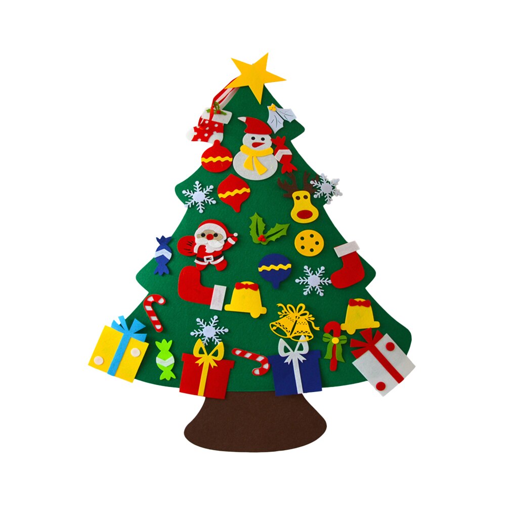 Felt Christmas Tree DIY Wall Hanging Detachable Xmas Ornaments for Toddle Kids Home Decorations Christmas year decorations: 1