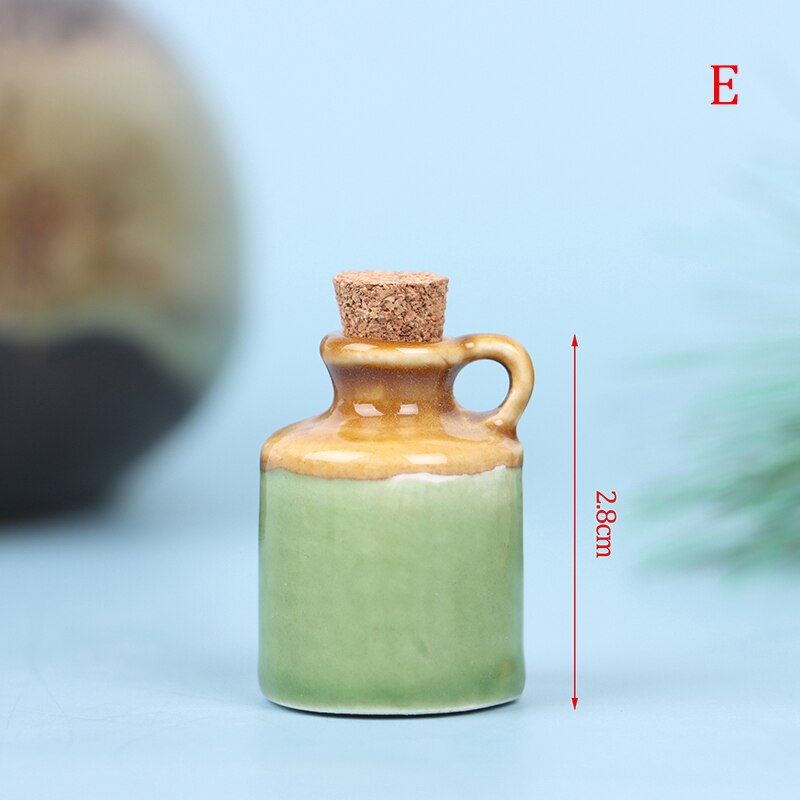 1:12 Dollhouse Miniatuur Keramiek Jar Kruiden Jar Keuken Speelgoed Home Decor: E