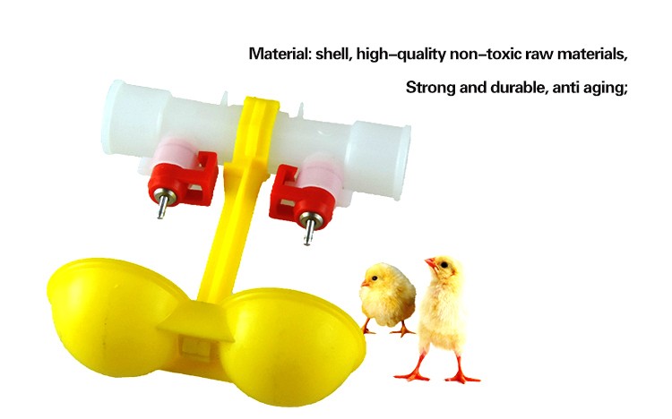 5 stks Dubbele drinknippels fonteinen kip drinknippels kip drip catcher feeder voor kippen vogel kwartel gevogelte kit: Default Title
