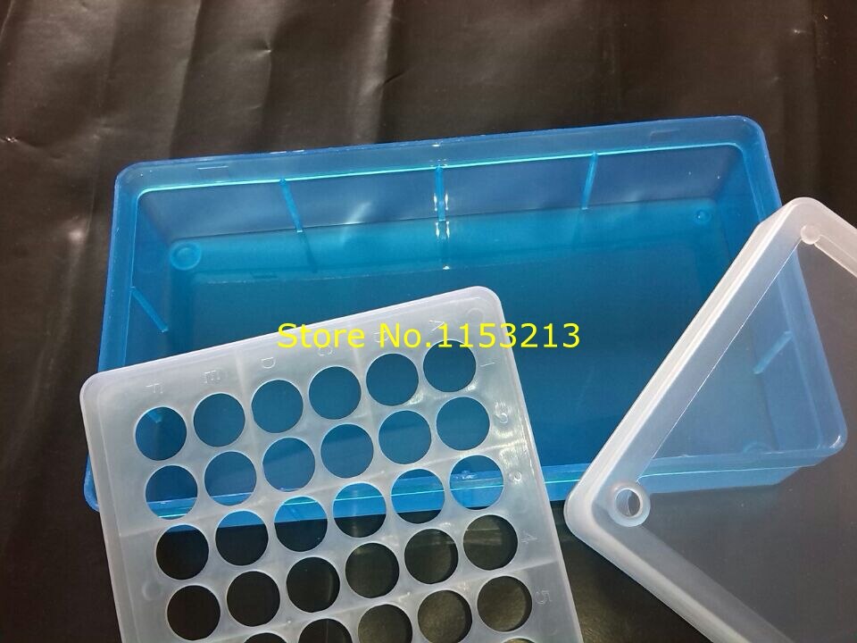 Plastic PCR Tube Box 0.5ml With 72 holes, Laboratory Centrifuge Tube Box, Frozen Tube Storage Box, DNA Sample Tube Box 5pcs/lot