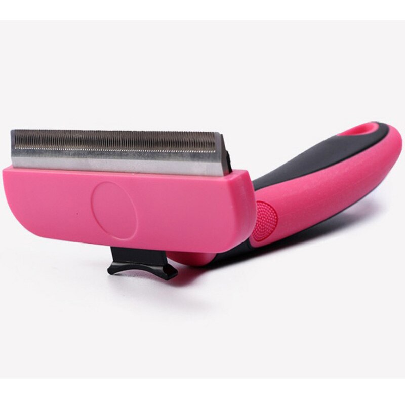 Pet Cat Hair Removal Brush Furmine Comb For Cats Animal Hair Removal Comb For Death Hair Deshedding Brush Cat dog Grooming tools: Red cat brush / L