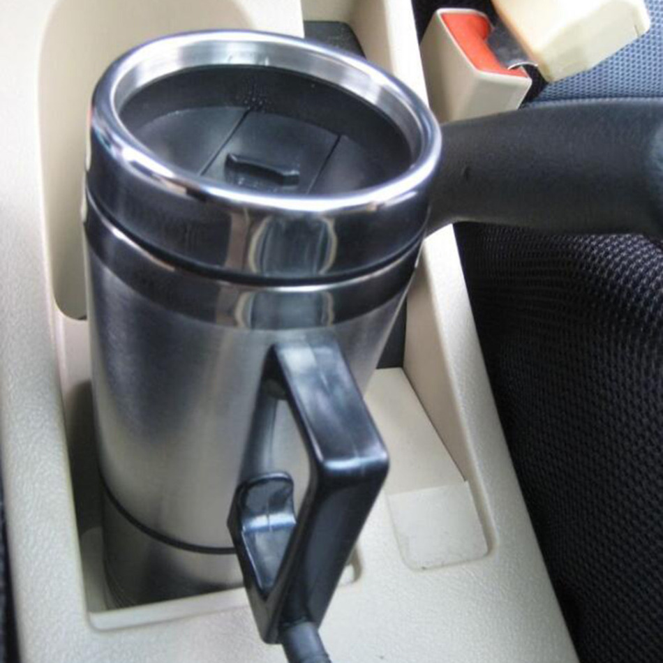 300 ml Auto Gebaseerd Verwarming Rvs Cup Waterkoker Reis Koffie Thee Verwarmde Mok Motor Sigarettenaansteker Plug
