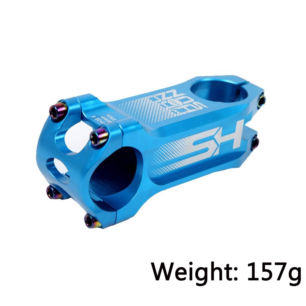 XC Behälter MTB Bunte Fahrrad Lenker Vorbau CNC Fahrrad Vorbau Mtb Rennrad Vorbau 0 Grad 31.8*80mm regenbogen Vorbau Fahrrad Teile: Blau