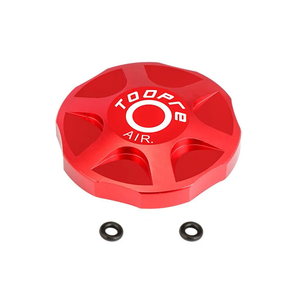 Cubierta de horquilla de aire y Gas para bicicleta, tapa protectora de horquilla para/FOX-/DT/cubierta de horquilla de suspensión para bicicleta: Rojo