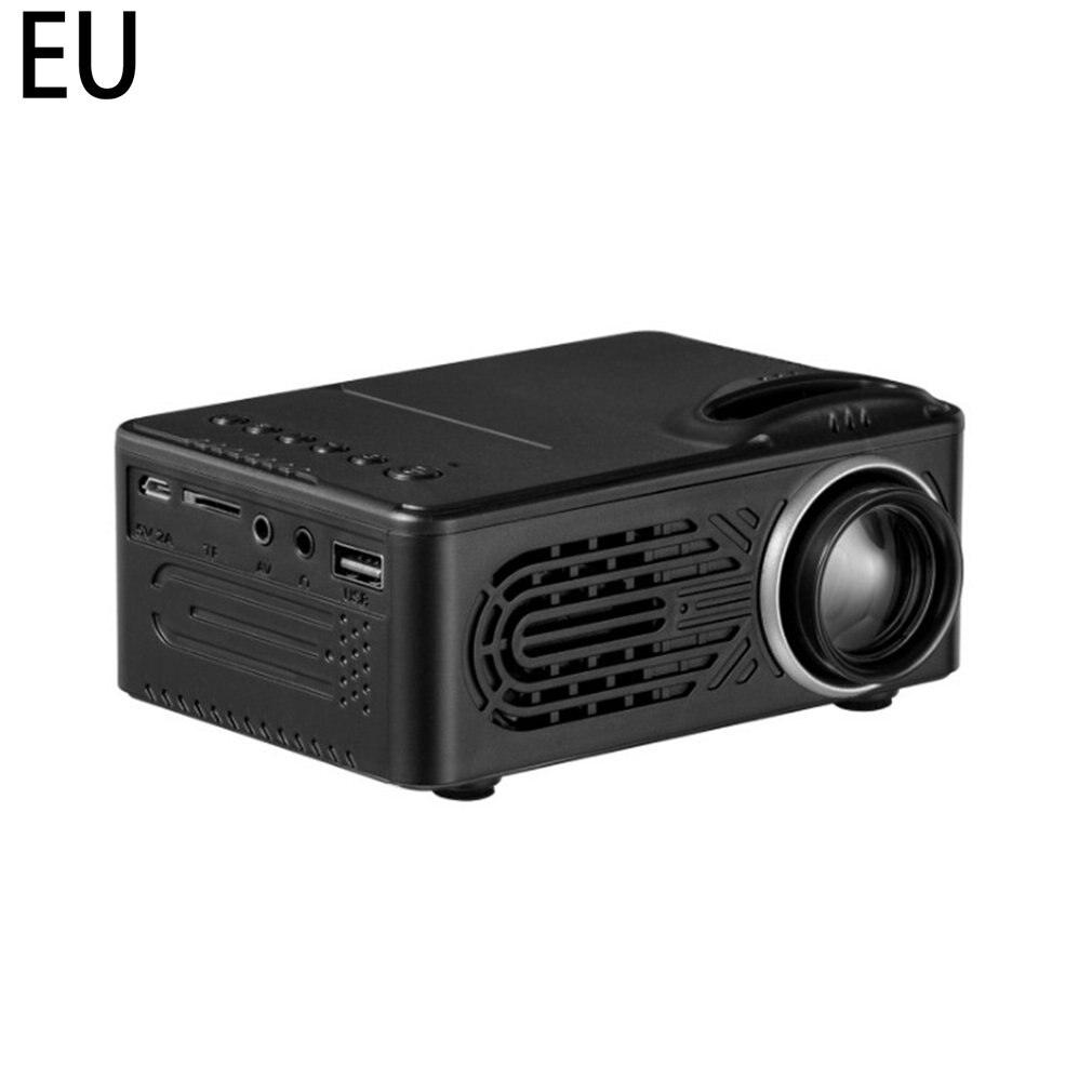 Black 814 Portable Projector High Definition 1080P HDMI Projector Multi Interface Home Theater Video Projector