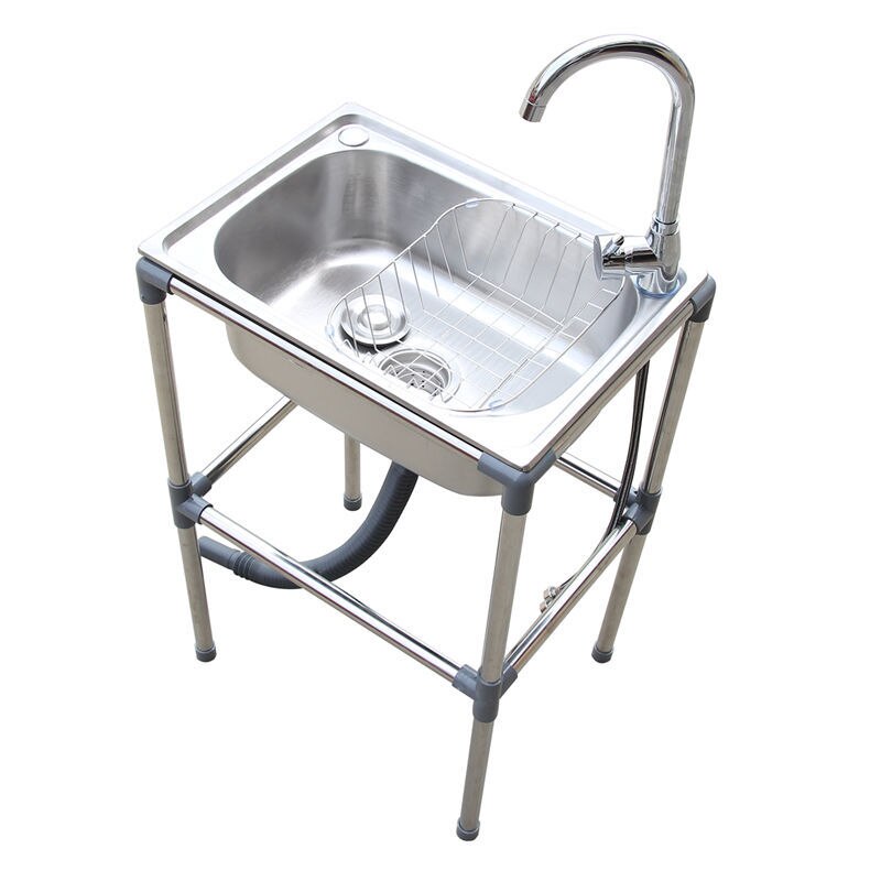 Bathroom stainless steel wash basin single basin with bracket wash basin wash basin wash basin single basin with shelf